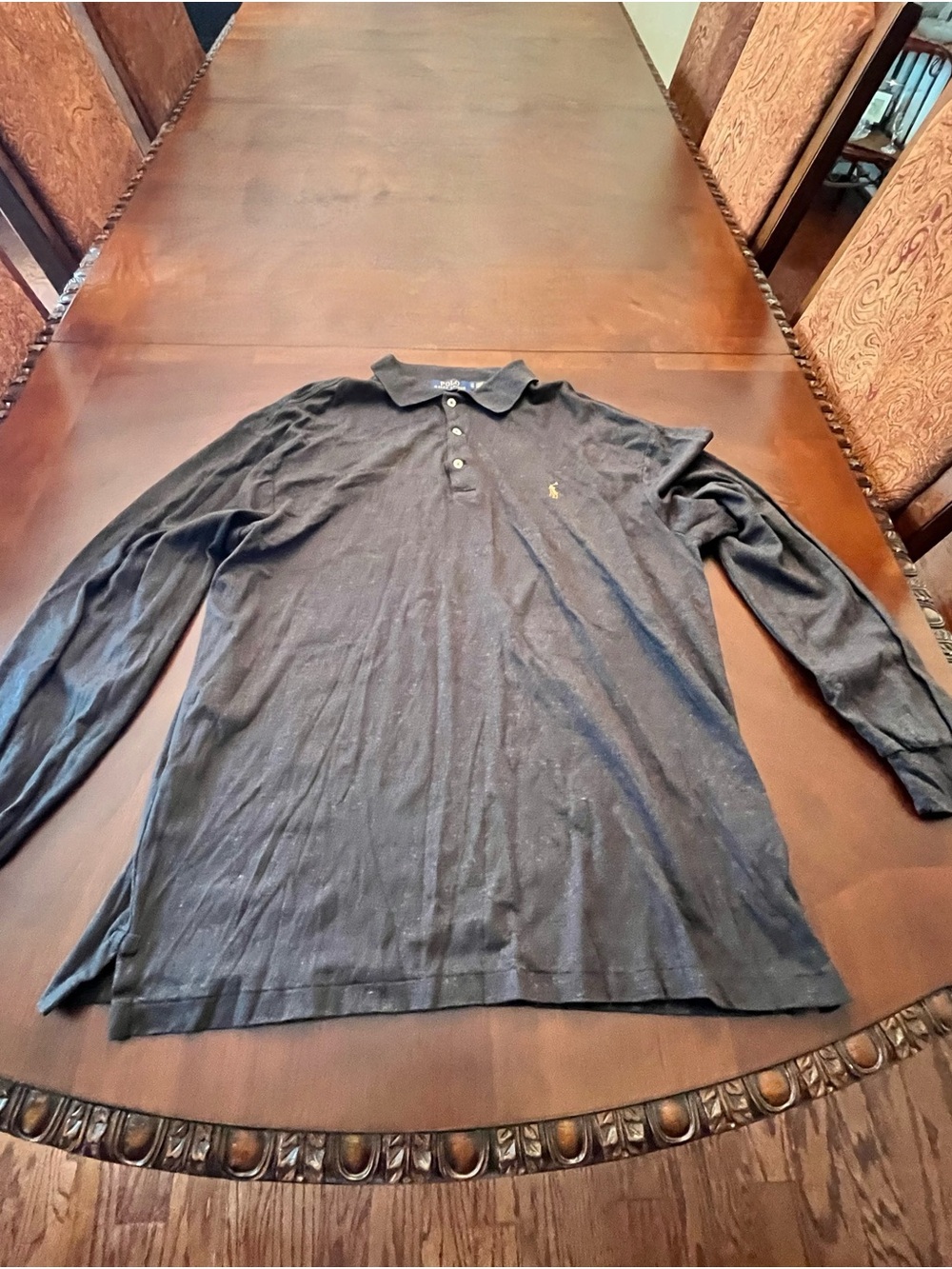 Polo-Ralph Lauren Long-Sleeve Polo - Black